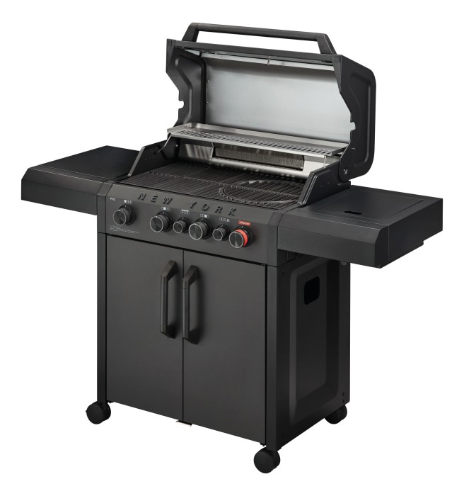 Mr. Gardener Gasgrill New York Pro, 4 Brenner, Sear-Brenner, matt graphit, 8748